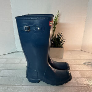 Hunter Navy Waterproof Boots